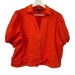 Broadway 38 Crop Orange Blouse